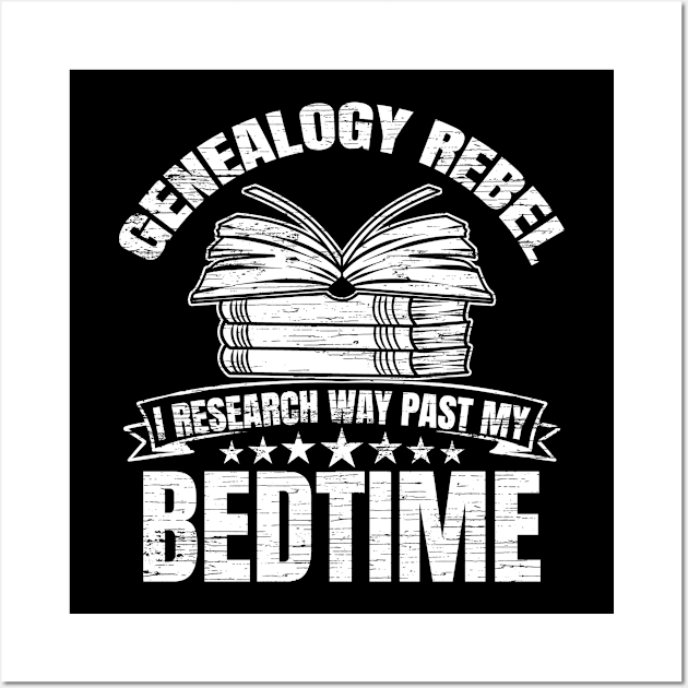 Genealogist Genealogy Rebel Ancestry Wall Art by ChrisselDesigns